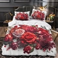thumbnail image 1 of Home Bedclothes Romantic Rose Printed Duvet Cover Set Girl Woman Elegant Bed Set Bed Gift,Full (80"x90"), 1 of 6