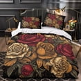 thumbnail image 1 of Home Bedclothes Romantic Rose Printed Duvet Cover Set Girl Woman Elegant Bed Set Bed Gift,King (90"x104"), 1 of 6