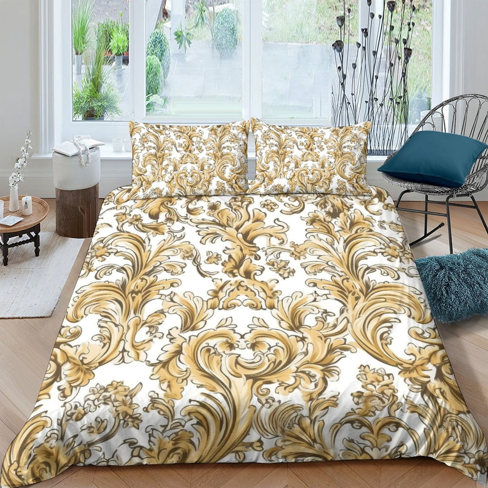 Home Bedding Set Paisley Pattern Printed Comforter Cover Set Adult