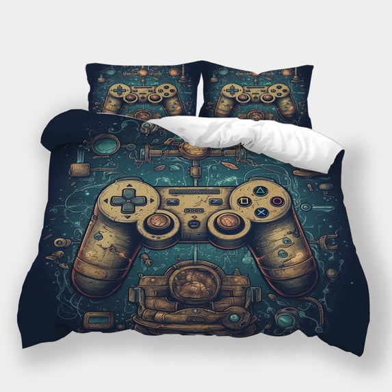 Home Bedding Suit Game Handle Printed Comforter Cover Pillowcase Newly Design Bedroom Decor,Queen (90"x90")