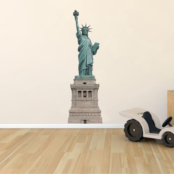 Home Bedroom Art Statue Of Liberty Decor Libertas Roman Goddess Of Liberty Wall Decal Design - 22" x 36" Vinyl Living Room Removable Neoclassical Sculpture Liberty Island New York Sticker Decoration