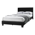 thumbnail image 1 of Home Bedroom Furniture Giulia Queen Black Faux Leather Upholstered Platform Bed, 1 of 7