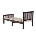 thumbnail image 1 of Home Bedroom Furniture Jassmine Solid Wood Platform Pine Twin Bed - Mahogany, 1 of 7