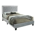 thumbnail image 1 of Home Bedroom Furniture Monica Velvet Upholstered Full Platform Bed - Gray, 1 of 7