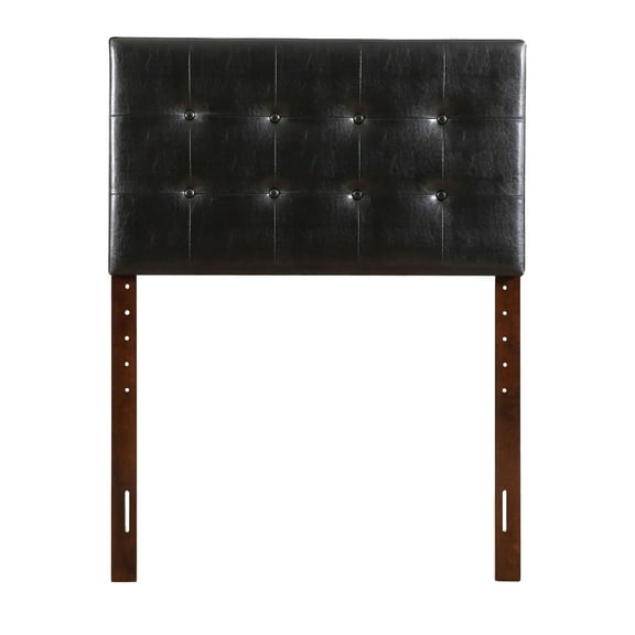 Home Bedroom Furniture Super Nova Black Twin Upholstered Tufted Panel Headboard
