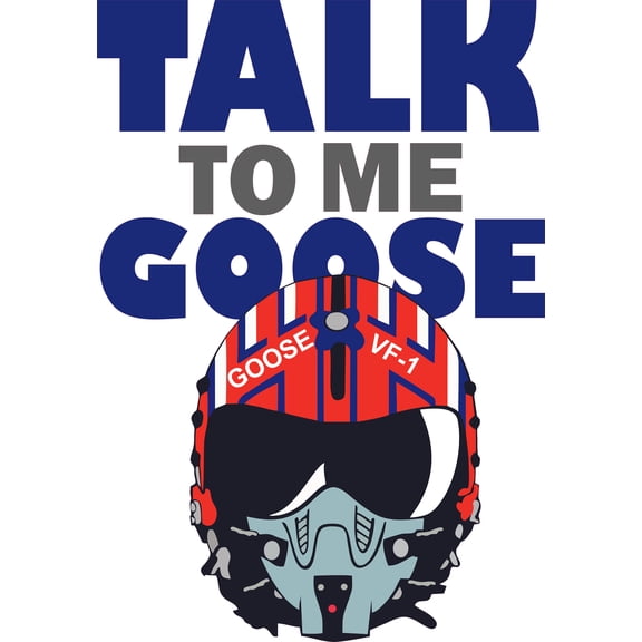 Home Bedroom Talk To Me Goose Quotes Flight Helmet Bone Dome Decor Design Top Gun Adhesive Wall Decal - 16" x 20" Vinyl Living Room Air Force Pilot Code Names Foam Dome Removable Sticker Decoration