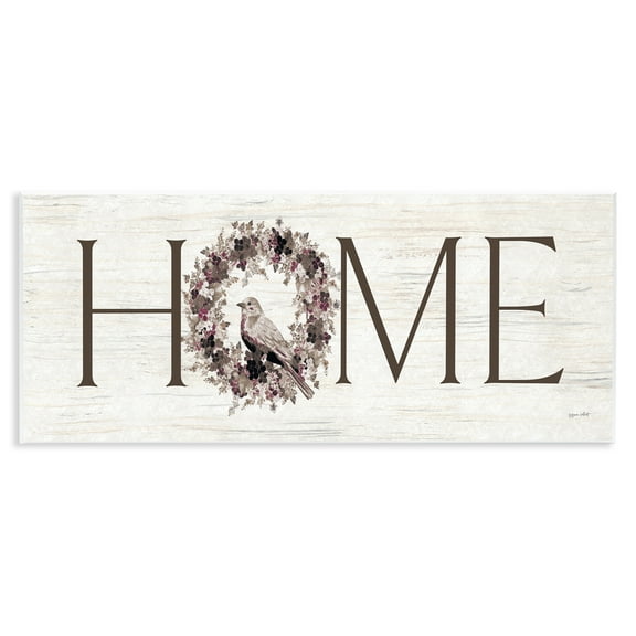 Stupell Industries Home Bird Wreath Sign Wall Plaque Art, design by Annie LaPoint