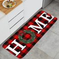 thumbnail image 1 of Home Black Red Checkered Flannel Kitchen Rug, Kitchen Rugs Mats with Dirty Resistance, Washable, Decorative Kitchen Mat Non-Slip, Kitchen Rugs and Mats 47x17inch, 1 of 3