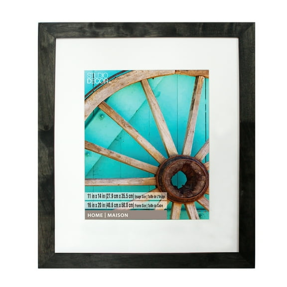 Home Black Wash Wooden Frame by Studio Decor