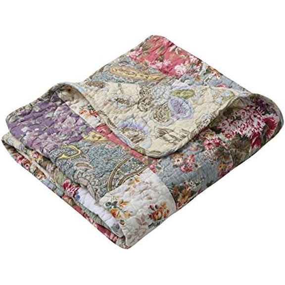 Home Blooming Prairie Quilted Patchwork Throw