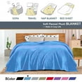 thumbnail image 1 of Home Blue Flannel King Fleece Throw Blanket, Solid Ultra Soft Luxury Double Side Fuzzy & Plush Fall Blanket for Couch and Pet, Fluffy Cozy Throw Blanket - All Season Premium Bed Blanket - (108"x90"), 1 of 11