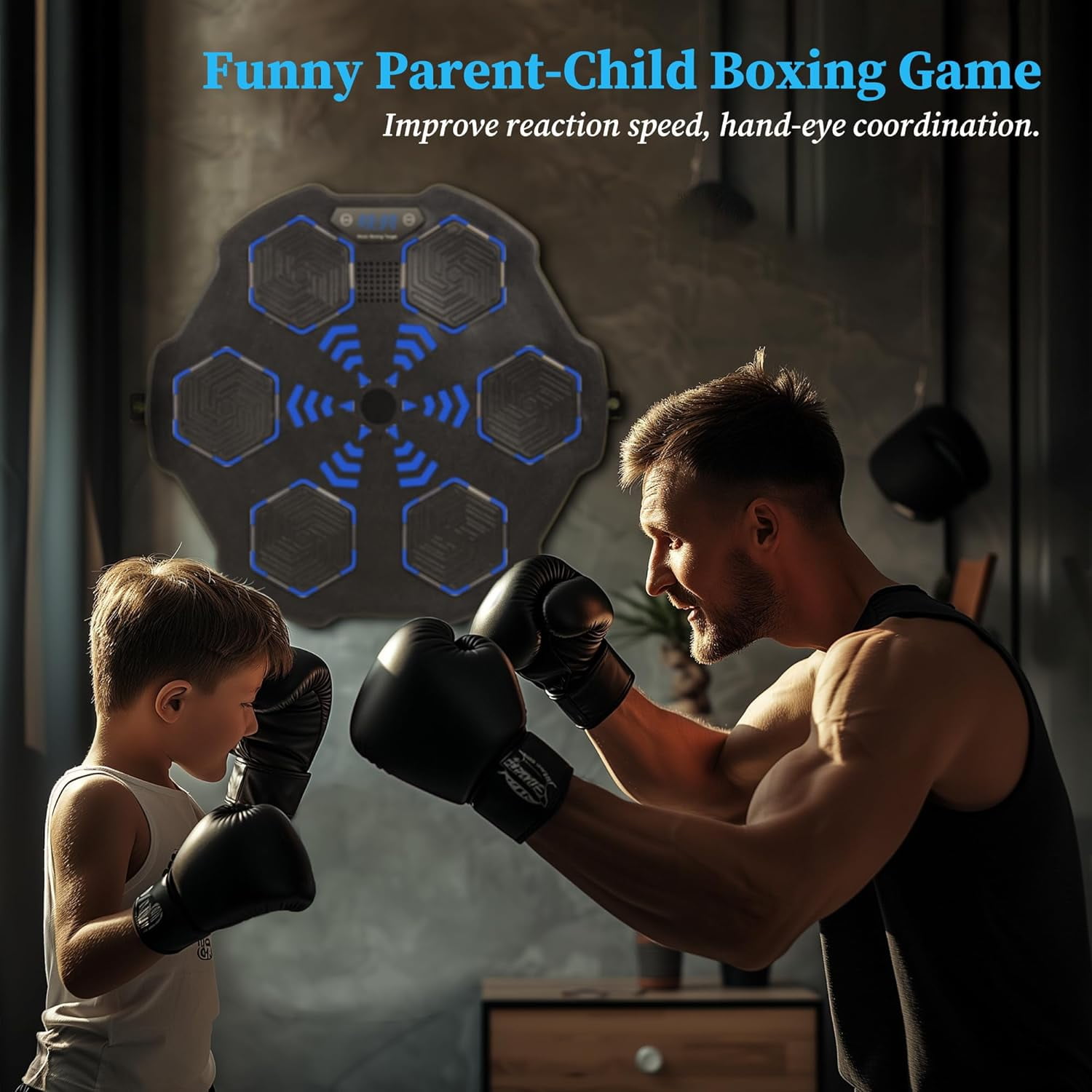 Home Bluetooth Wall Smart Electronic  with Boxing Gloves  Music Boxing Machine