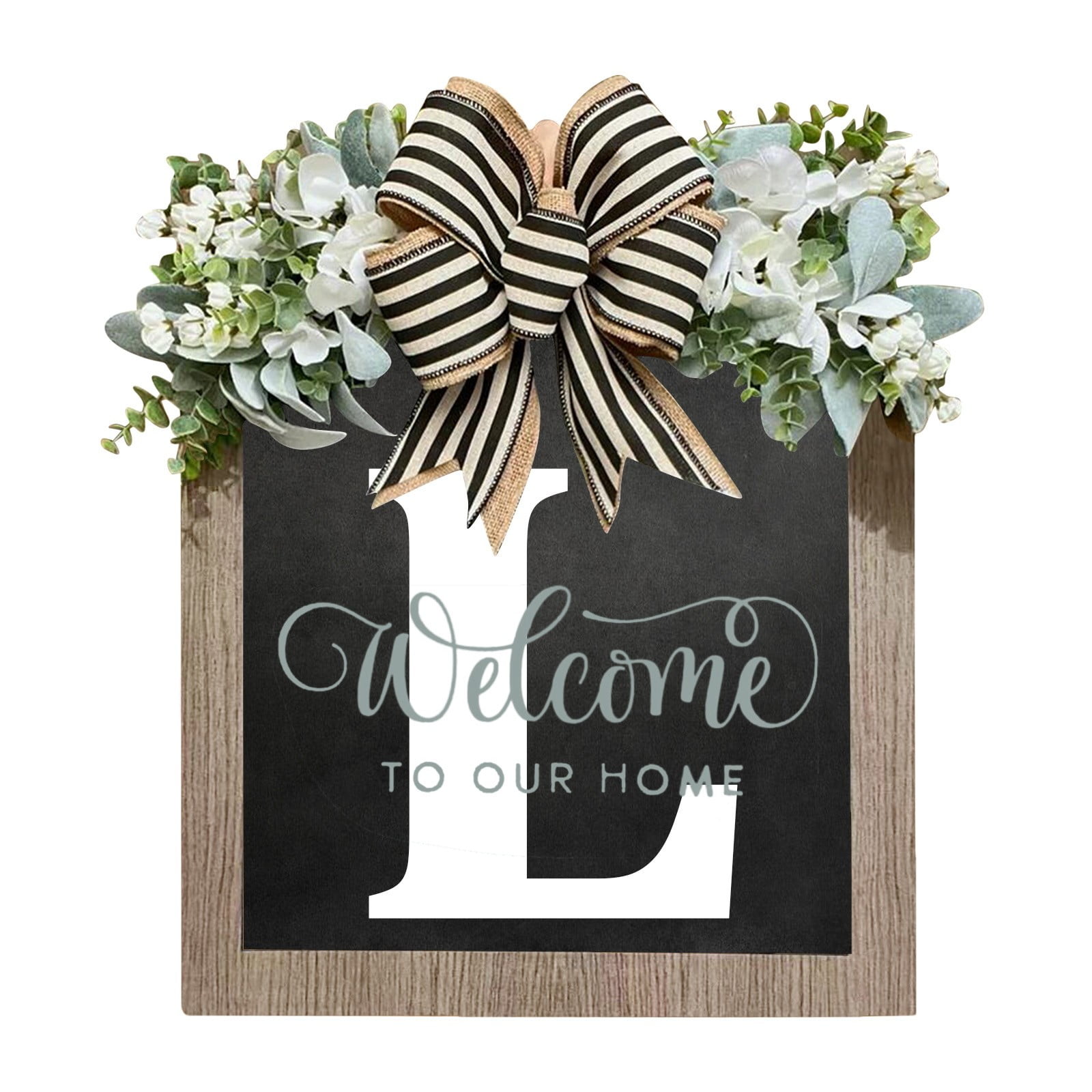 Home Brand 2024 New Last Name Year Round Front Door Wreath Front Door