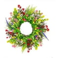thumbnail image 1 of Home Brand, Ongmies Wildflower Wreath Spring Front Door Wreath 18Inches Artificial Wreath for Front Door Window Home Wall Wedding Festival Farmhouse Holiday Decoration, Wreath, Wreath*1, 1 of 7