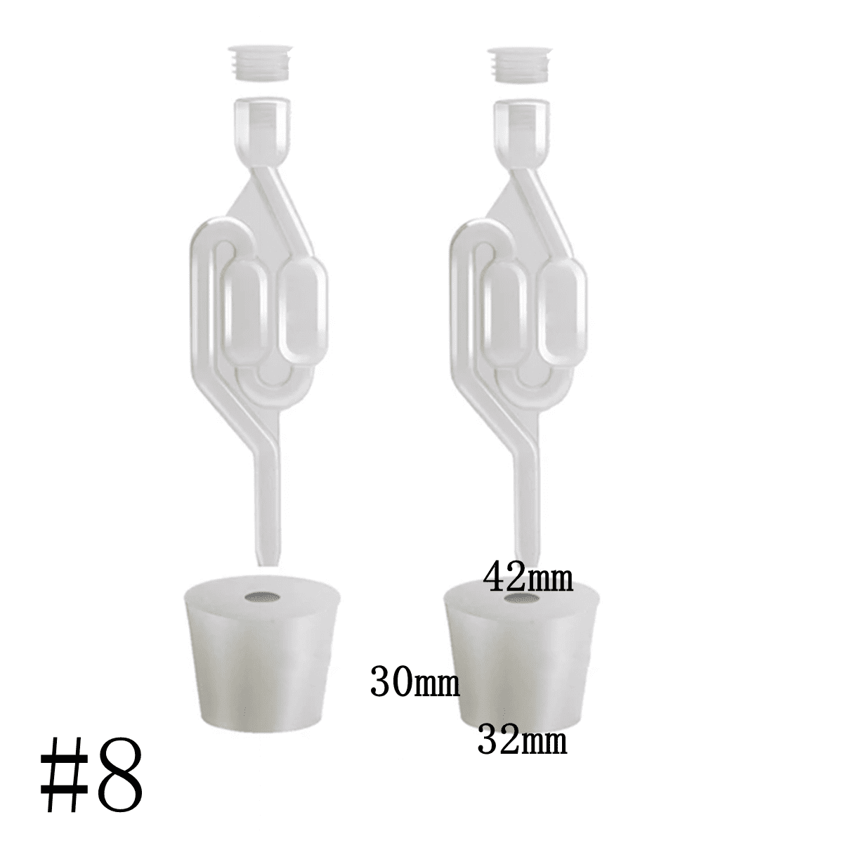 Fermentation Tube For Rubber Stoppers With Hole Wine Bottle Stopper