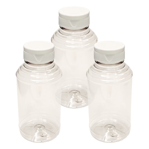 Home Brew Ohio 16oz PET SKEP-Style Honey Bottle with White Flip Cap (Set of 3)