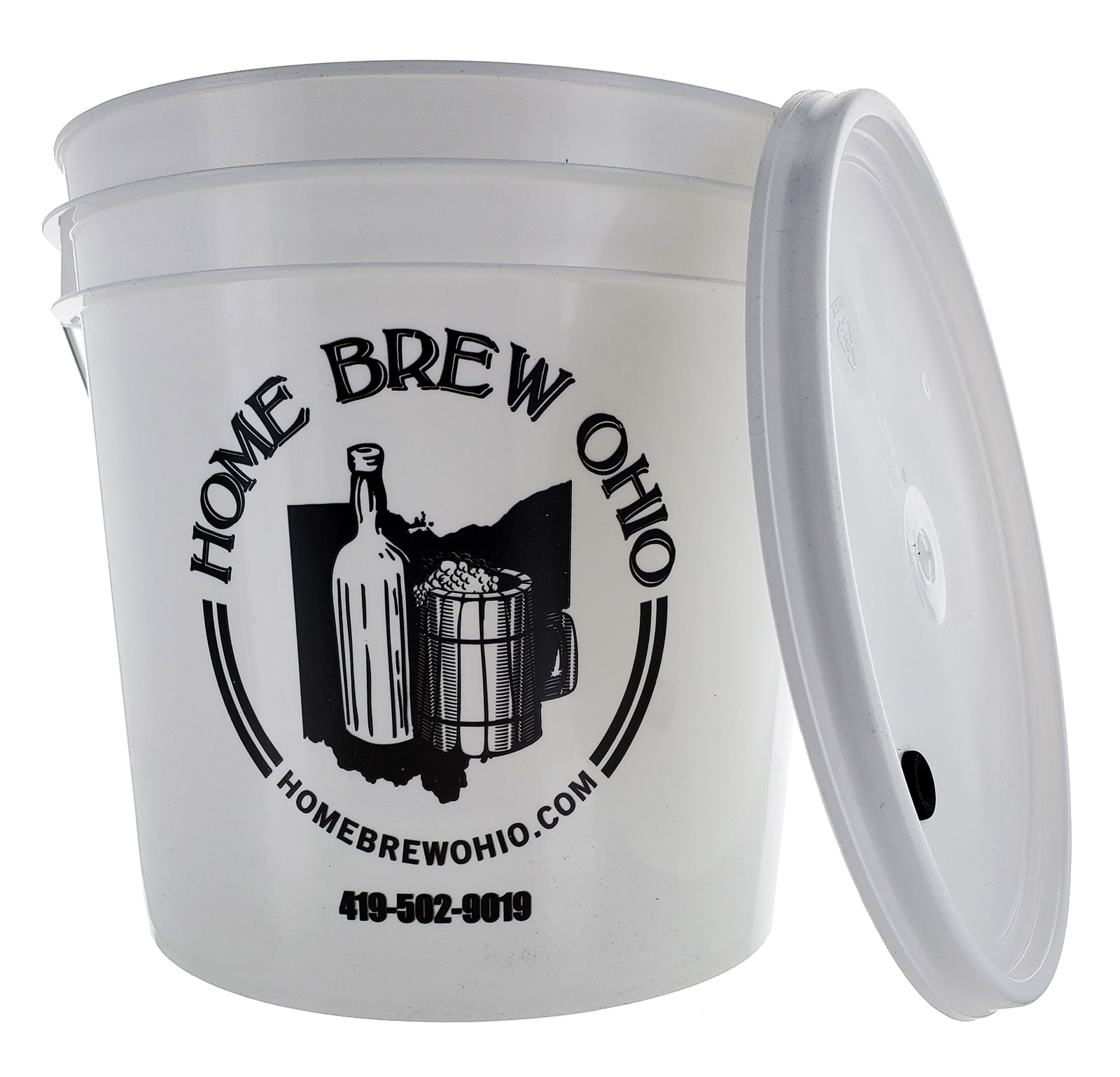 Home Brew Ohio 2 Gallon Fermenting Bucket with Grommeted Lid