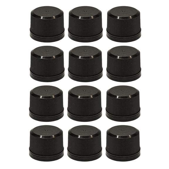 Home Brew Ohio 33mm Black Lid with Pour Filament for 1.75L Liquor Bottle (Set of 12)