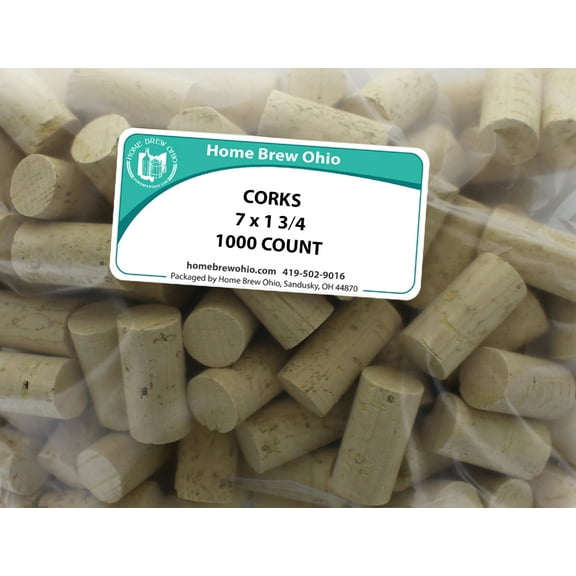 Home Brew Ohio 7 X 1 3/4 First Quality Wine Corks 1000 count