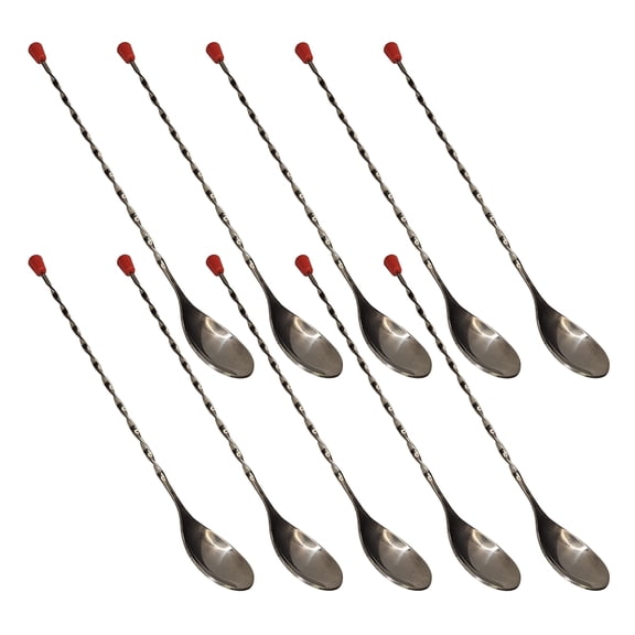 Home Brew Ohio Barware Stainless Steel Bar Spoon 30cm (SET OF 10)