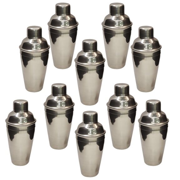 Home Brew Ohio Barware Stainless Steel Cocktail Shaker 500ml (SET OF 10)