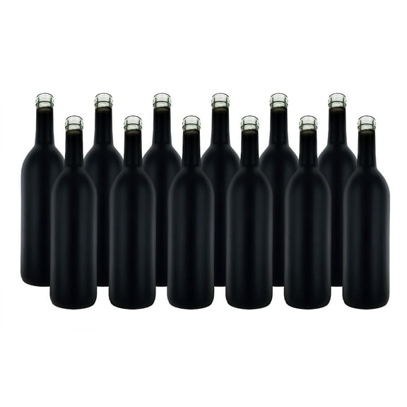 Home Brew Ohio Black Matte 750ml Bordeaux Bottles Case of 12