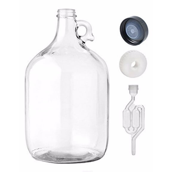 Home Brew Ohio Clear Glass Twin Bubble Airlock Food Storage Jar