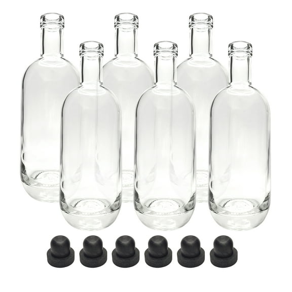 Home Brew Ohio Moonea Liquor Bottles and Corks Set of 6