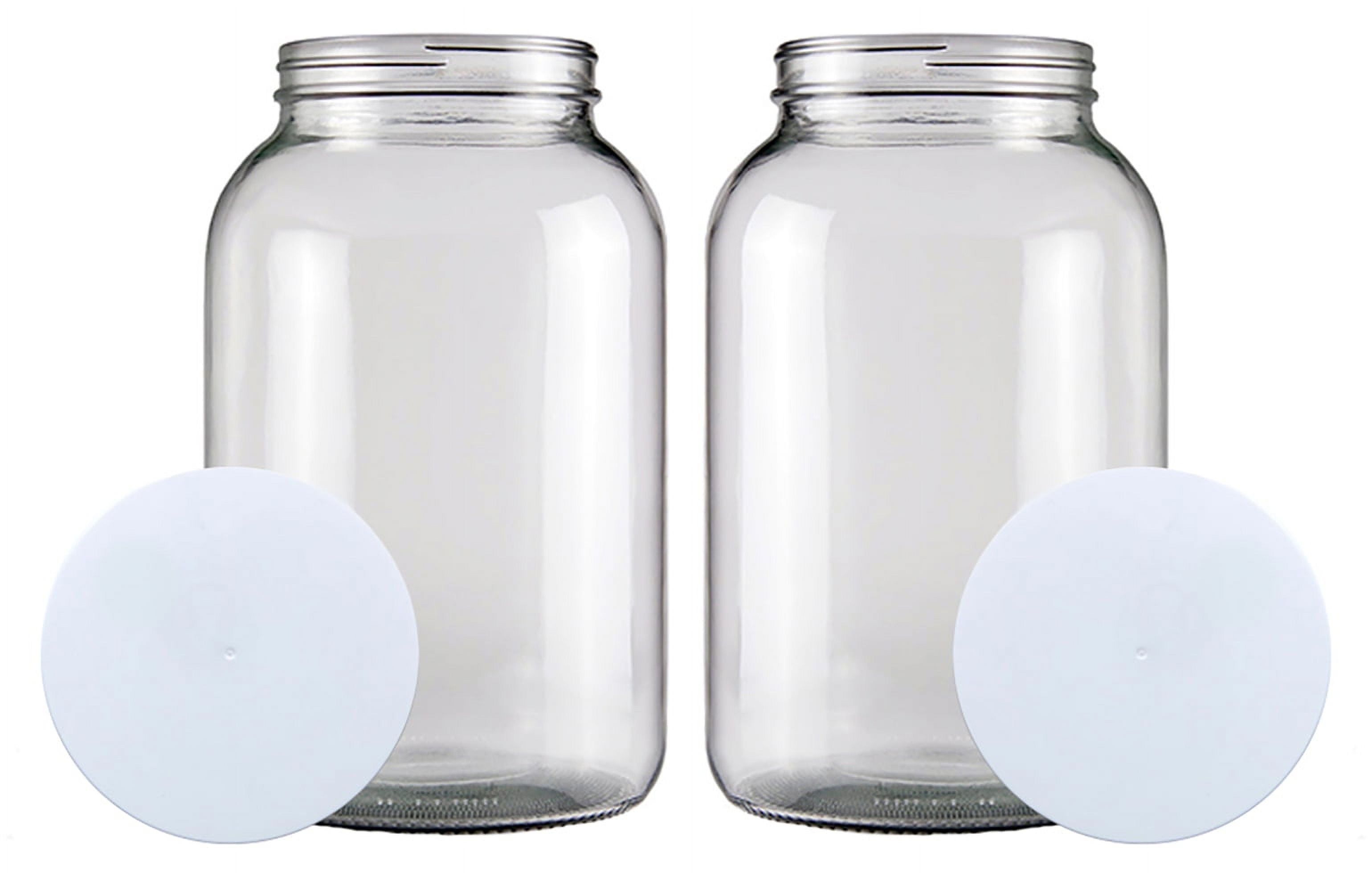 1-gallon Glass Jar Wide Mouth With Airtight Metal Lid USDA