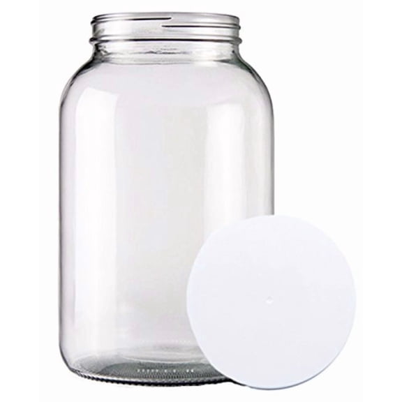 Home Brew Ohio One Gallon Glass Wide Mouth Jar With Solid Lid