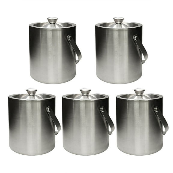 Home Brew Ohio Stainless Steel Double Wall Ice Bucket 1.5 Liter 5 Pack