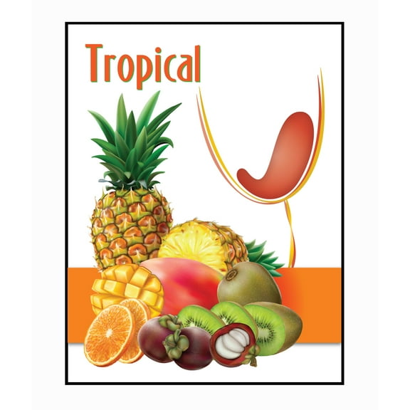 Home Brew Ohio Tropical Fruit Wine - Wine Labels