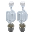 thumbnail image 1 of Home Brew Ohio Twin Bubble Airlock and Carboy Bungwith Universal Rubber Stoppers (2 Pack), 1 of 4