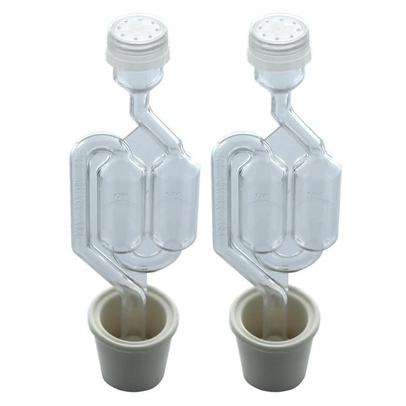 Home Brew Ohio Twin Bubble Airlock and Carboy Bungwith Universal Rubber Stoppers (2 Pack)