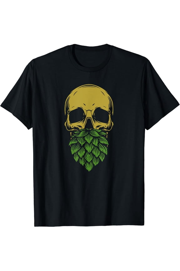 Home Brewing IPA Craft Beer Brewer Skull Hop T-Shirt