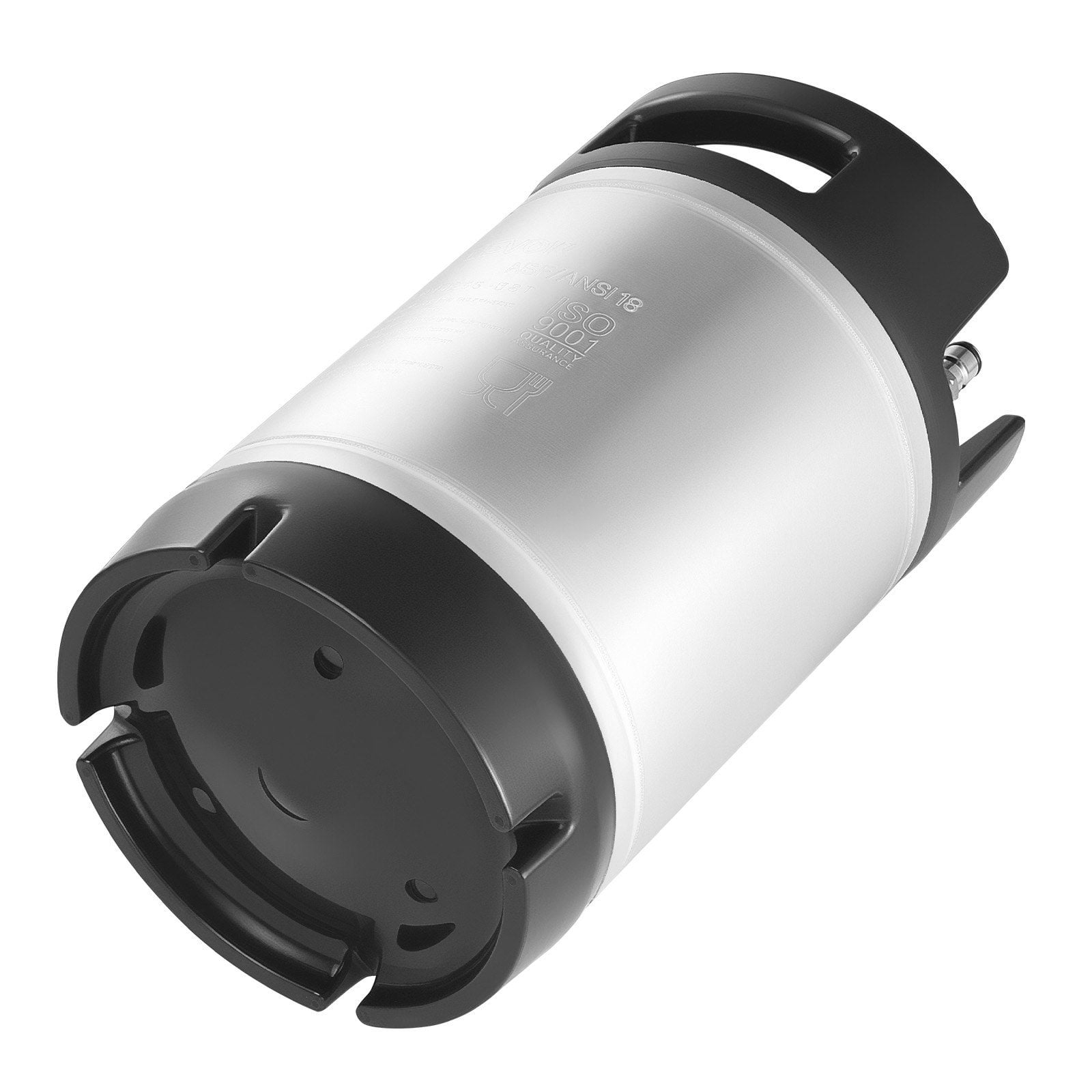 Dual Handle Ball Lock Kegs, 2.5 Gallon Capacity (2 PCS), SUS304 Stainless Steel Cold Brew & Beer Kegs with Non-Slip Rubber Bottom, Homebrew Supply