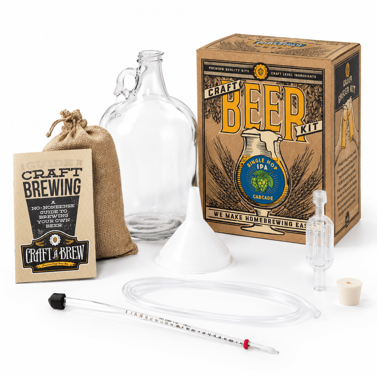 Home Brewing Kit Single Hop IPA (Cascade) 1 Gallon Craft Beer Making ...