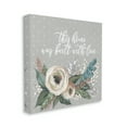 thumbnail image 1 of Home Built With Love Quote Assorted Bouquet Botanical & Floral Gallery-Wrapped Canvas Print Wall Art, 17x17, 1 of 6
