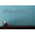 thumbnail image 1 of Home Built on Faith, Family Friends Inspirational Wall Decal, 23x5-Inch, Storm Gray, 1 of 3