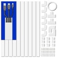 Home Cable Management 10-Pack 40cm PVC Cable Trunking Kit, White ...