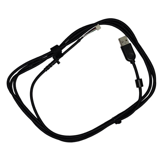 Home Cable Replacement, USB-A Braided Repair Cord, Black 2 M Connection Wire for G403 Work Tasks, Gaming Daily Routing