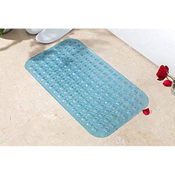 Home Cal Non-slip Bathroom with sucker Mat Environmental and Non Fading Non-Toxic Mat Indoor Mat(Sky blue,20.86"Wx21.26"L)