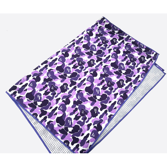 Home Cal Non-slip Tie-dye Yoga Towel,73"×25", Purple