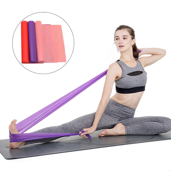 Home Cal TPE Yoga Resistance Band - Stretch Out/Belt Strap for Stretching to Improve Your Balance,Increase Flexibility,for Workouts and Rehab,3Pack,PINK, PURPLE,RED