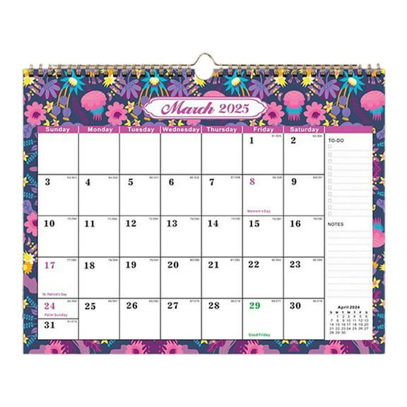 Home Calendar, Ongmies 2025 Wall Calendar 12 Month Calendar for January 2025 Desk/Wall Calendar for Home Room Decoration New Year and Christmas, Purple