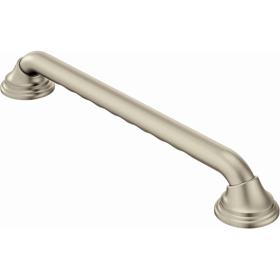 Home Care Bathroom Safety 16 Inch Designer Stainless Steel Handicap Grab Bar for Bathtub and Shower, Concealed Screws, Brushed Nickel, LR8716D3BN