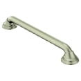 thumbnail image 1 of Moen Brushed Nickel Bathroom Safety 42-Inch Designer Grab Bar with Curl Grip, 1 of 6