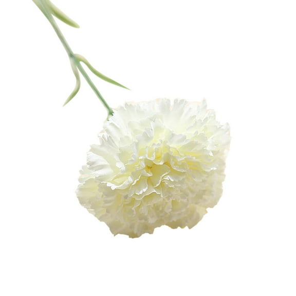 Home Carnation Artificial Flower Artificial Flower Dy1-492 White Fake Flowers, 1Pc Decorative Flowers Fake Flowers Small(Polyester, One Size)