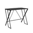 thumbnail image 1 of Home Casa Laptop Writing Study Table Simple Z-Shaped Metal Frame Desk Easy Assemble Space Saving Table for Home Office Study Room Living Room, Black, 1 of 9