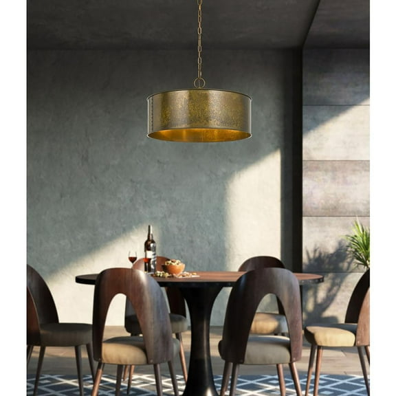 Home Ceiling Decorative Indoor 60W X 3 Rochefort Metal 3 Light Chandelier